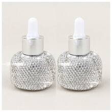 1/2 chai tinh dầu thủy tinh 30ml đính đá lấp lánh tinh tế có ống nhỏ giọt, chai đựng mỹ phẩm có thể tái sử dụng, thích hợp để bảo quản và làm quà tặng tinh dầu, thiết kế sang trọng, bao bì chăm sóc da kích thước du lịch, quà tặng sáng tạo, thích hợp cho bãi biển, kỳ nghỉ, tựu trường, cắm trại, nước hoa mini cho nam và nữ, phụ kiện du lịch - Nhiều màu - Xem 16