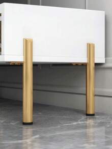 金属家具腿 - 耐用坚固，时尚现代，重型支撑腿，适用于家庭、厨房、室内外桌子、沙发、椅子、咖啡桌、书架、家具、家居装饰、配件、工作工具、圣诞礼物。 - 金色 - 查看 2