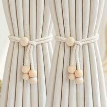 2pcs Simple Curtain Tie Backs, Adjustable Curtain Tiebacks, Curtain Rope Holders, French Voile Curtain Tiebacks, No Drill Movable Universal Curtain Decorative Tiebacks, Living Room Bedroom Decor