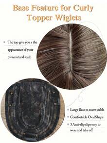 18英寸长层次感合成假发 - 金色渐变（棕色/金色），适合头发稀疏和脱发人群，增加发量，改善稀疏发际线，瞬间丰盈，佩戴舒适 - 彩色 - 查看 6