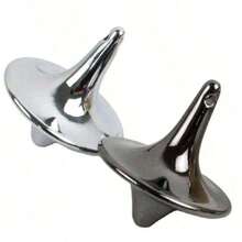 1pc Stainless Steel Movie Spinning Top Toy, Helps Relieve Stress, Adds Entertainment - Black - View 1