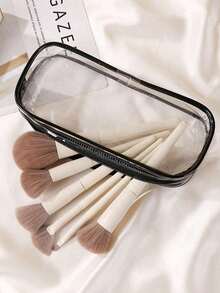 Portable Transparent Cosmetic Bag, Travel Toiletry Bag For Lipstick, Comb, Makeup, Brushes And Skincare Products, Makeup Bag, Cosmetic Pouch, Makeup Organizer,Pouch,Makeup Pouch,Travel Essential XAPG - 白色 - 查看 7