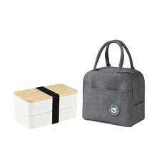 1 zestaw pudełek bento ze sztućcami, torba termiczna, pojemnik do przygotowywania posiłków, zestaw pudełek na lunch, pudełko na lunch dla dorosłych, torba termiczna dla kobiet, japońskie pudełko bento, pojemnik na przekąski, wielokrotnego użytku, niezbędny w podróży, odpowiedni do szkoły, pracy i aktywności na świeżym powietrzu