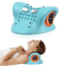 1个可充电1500mAh电动颈椎按摩器颈肩拉伸器放松按摩枕