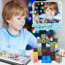 Khối xây dựng nam châm, gạch xếp hình 3D, trò chơi phiêu lưu Rồng và Lâu đài STEM thú vị, phù hợp cho bé trai và bé gái, quà tặng sinh nhật, quà Giáng sinh và quà Halloween. - Nhiều màu - Xem 3