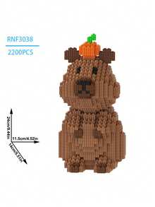 1pc Giant Capybara Building Blocks - Challenging Animal Series Construction Set, Creative Model Kit, ABS Puzzle Bricks Craft, Ideal For Halloween/Thanksgiving/Mother's Day/Christmas Gifts - Color - View 10