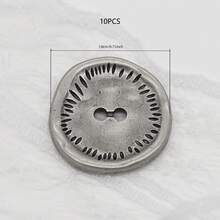 10 chiếc khuy kim loại tròn bất đối xứng kiểu cổ điển, hai lỗ, kích thước 11/15/18/20mm, thích hợp cho áo sơ mi, vest, áo khoác len. - Nhiều màu - Xem 13