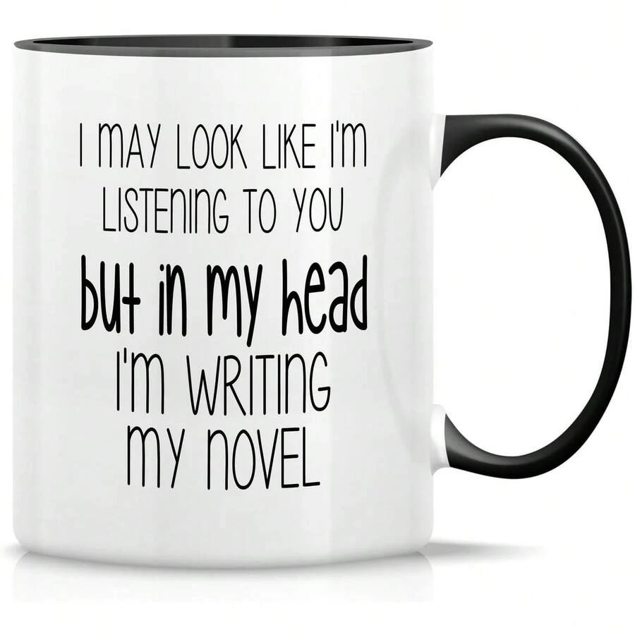 Mugs - WRT001 - White Mug With Pink Handle and Interior - View 1