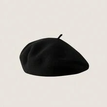High Quality Solid Color  Beret Girl Winter Versatile Bud Hat Japanese Literary And Retro Painter Hat Woman - Burgundy - View 6