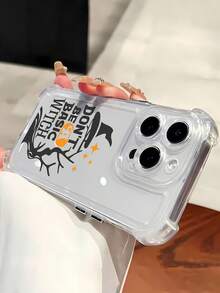 Funda para teléfono con diseño de calabaza y sombrero de bruja, adecuada para teléfonos ,  17,  16 Pro Max,  15 Pro Max,  13 y  12, hecha de material de TPU que brinda protección contra golpes y caídas, perfecta para amantes de Halloween, amigos, familiares y regalos de fiesta. - transparente - Ver 4