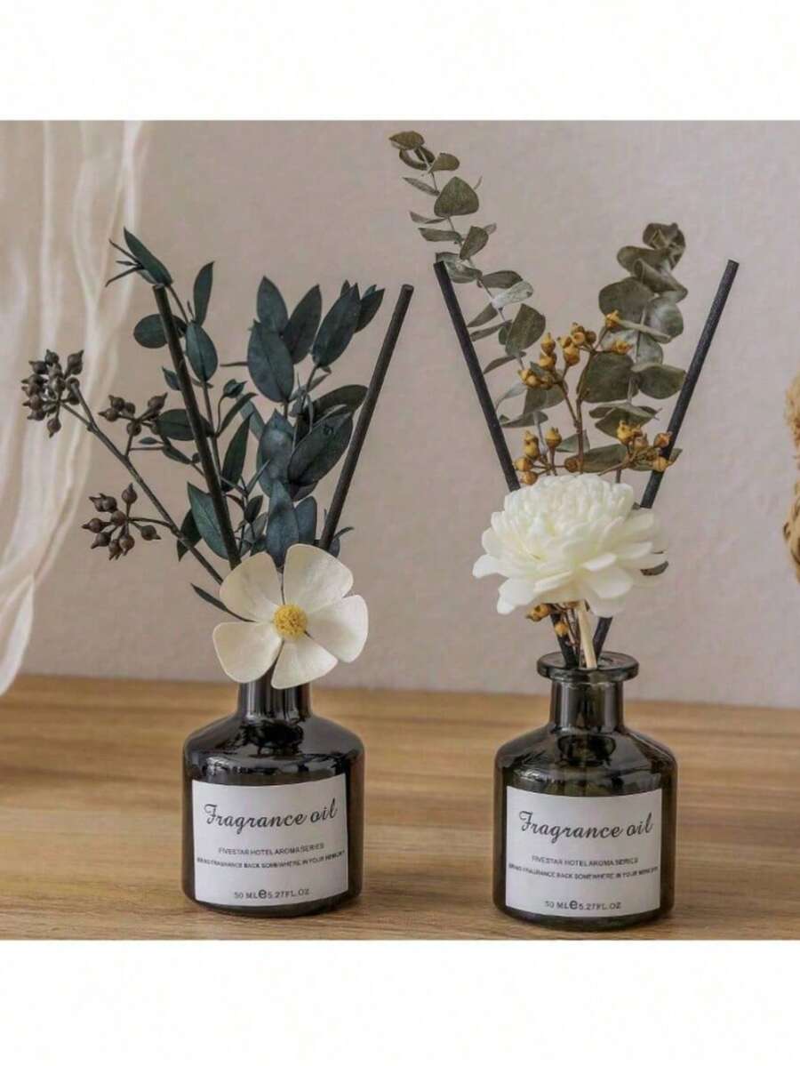 1个50毫升无焰精油扩香器，清新空气香氛，适用于卧室、客厅、浴室
