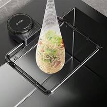 1pc/Approx. 50pcs Practical Kitchen Sink Strainer Rack, No Drilling Suction Cup Removable & Movable, Filters Food Scraps, Residues, Waste, Prevents Clogging, Disposable Filter Net, Suitable For Sink Side