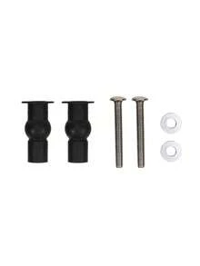 2/4pcs Toilet Seat Fixing Screws - Rubber Expansion Bolts, Metal Structure, Black Rubber Head, Firm Grip, Scratch-Resistant, Easy Installation, Suitable For Home Upgrade And Modern Bathroom Design, Toilet Seat, Practical Bathroom Accessory, Scratch-Resistant Screws