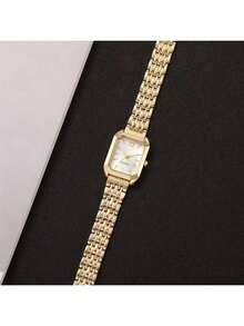 1pc Watch Band, Five Leaf Clover Diamond Silver Copper Strap, Summer Flowers Metal Bracelet,Compatible With Apple Watch 38/40/41/42/44/45/46/49 Mm, Compatible With Apple Watches Series Ultra3/2/1/Se/11/10/9/8/7/6/5 4/3/2/1 - Black Silver - View 9