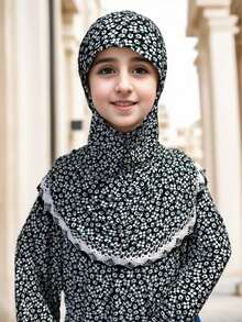 Stretchy And Comfortable Plum Blossom & Ditsy Floral Pattern Headwrap For Girls, Teens And Girl, Wide Hem Design Suitable For Daily Wear And Home Use - Pink - View 53