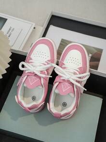 2025 Spring/Autumn Kids' Skate Shoes, New Casual/Sports Shoes, Low-Top Design, Fashionable Children's Shoes, Suitable For All Seasons - Pink - View 5