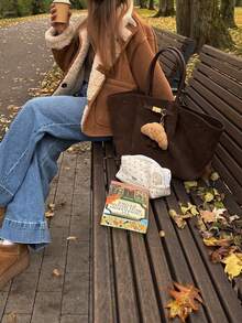 Seelio Autumn/Winter New Women's Fashion Reversible Jacket, Versatile European And American Style - Apricot - View 6