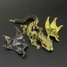 3D打印多关节翼龙模型，桌面摆件，馈赠亲友的完美礼物，适合派对和车内展示（翅膀可拆卸） - 彩色 - 查看 13