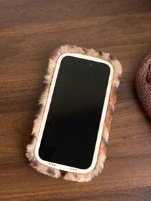 Plush Leopard Print Case Compatible With Iphone 17, 16 Pro Max, 13 Pro, 15 Plus, 14 Pro, 12, 11, Warm Fuzzy Winter Phone Cover - Nhiều màu - Xem 5