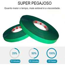 Kit 2 Extra Strong Double Sided Tape Transparent Acrylic Mass 5mm X 20 Meters - 5mm X 20 Meters - View 2