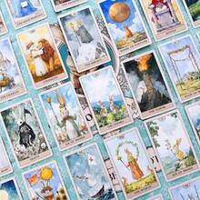Niedlicher Hasen Tarot Deck: Heilende Tierspirit Karten für Anfänger, einzigartiges Divinations-Tool, Wahrsage-Orakel Deck für Meditation & spirituelle Reise, Kartenspiel, 78 Karten, geeignet für Partyspiele, geeignet für 14+ - Verschiedenfarbig - Übersicht 5
