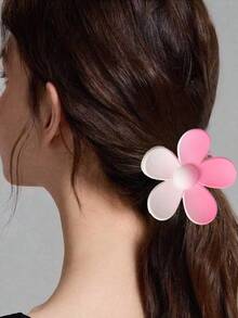 Conjunto de 8 presilhas/grampos de cabelo casuais e charmosos em plástico ABS com efeito degradê, perfeitos para mulheres. Acessórios de cabelo modernos e elegantes para todas as estações, ideais para o Dia dos Namorados e outras ocasiões especiais.