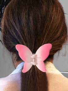 Conjunto de 8 presilhas/grampos de cabelo casuais e charmosos em plástico ABS com efeito degradê, perfeitos para mulheres. Acessórios de cabelo modernos e elegantes para todas as estações, ideais para o Dia dos Namorados e outras ocasiões especiais.