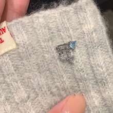 1 chiếc khuyên tai sụn hình trái tim, trang sức đơn giản và thời trang dành cho phụ nữ, thích hợp để đeo hàng ngày và dự tiệc - Nhiều màu - Xem 3