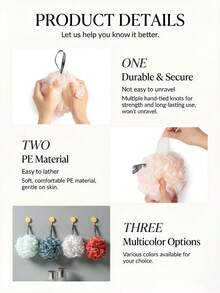 Loofah Bath Sponge - Exfoliating Body Scrubber For Shower & Back Cleaning, Deep Cleansing For Skin, 5 Random Colors, For Men And Women - Random - View 7