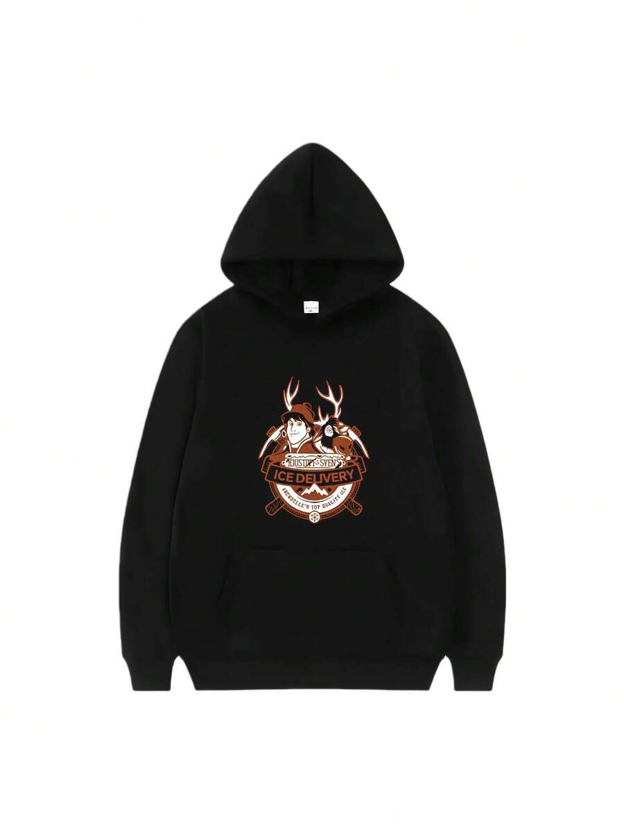 DisneySS Frozen ElsaS Olaf Anna Pattern Woman Fleece Loose White Autumn Tops Clothes Pullovers Ladies Cheap Hoodies Sweatshirts - màu đen - Xem 1