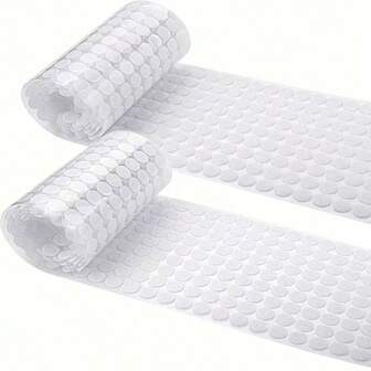 54 piezas/102 piezas/500 piezas Cinta adhesiva de doble cara negra y blanca, Sujetadores redondos de gancho y bucle de 1,5 cm de diámetro, Cinta adhesiva multiusos para el hogar, la oficina, las manualidades y la ropa, 2 pares