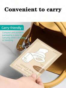 10/20/30/40/50Pcs Portable Individually Packaged Disposable Toilet Seat Cover, Travel Portable Toilet Cover, Toilet Waterproof Cover, Toilet Seat Cover Portable Potty Seat Cover, Household Essentials, Essential Travel Accessories For Business Travel Camping Hospital Stations, Hotel Stays, When Going Out And Using Public Restrooms It Can Also Ensure Your Personal Hygiene Safety - Yellow - View 4