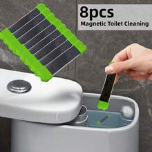 8-Pack Cleaning Sticks/Cleaning Strips, Magnetic Toilet Cleaning Tools, Kitchen/Bathroom/Toilet Cleaning Products, And Household Cleaning Supplies, Daily Cleaning Tools, Cleaning Wipes, Cleaning Magnetic Strips - 綠色 (8 件) - 查看 9