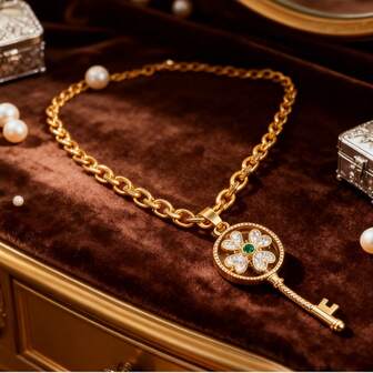 A Fade-Resistant, Fashionable, Elegant And Delicate Diamond Jeweled Necklace - The Perfect Daily Or Holiday Accessory For Women, And An Ideal Christmas Gift For Friends And Family