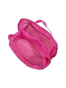 1Pc Mesh Transparent Makeup Bag, Large Capacity Multifunctional Makeup Bag, Women's Portable Toiletry Bag - Multicolor - View 8