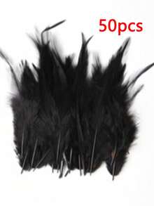 50 件/批随机混合 8-15 厘米白色羽毛 DIY 珠宝装饰羽毛 适用于针线活和手工艺品配件 捕梦网装饰羽饰 - 白色 - 查看 4