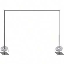 Wedding Backdrop Stand - 10x6.5FT  Heavy Duty Adjustable Metal Background Support System For Photography Studio, Projector Screen, Banner & Party Decor - Black - View 3