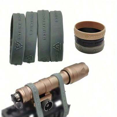 2件装橡胶绑带宽带固定配件，M416 AR15 军用通用手电筒绑带工具 AK 74