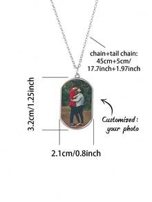 Vòng cổ mặt dây chuyền hình bầu dục màu sắc được cá nhân hóa tùy chỉnh, Món quà lý tưởng cho Ngày của Mẹ, Ngày lễ tình nhân, Sinh nhật, Lễ kỷ niệm, Bạn bè, Bạn cùng lớp, Tốt nghiệp, Giáng sinh, Gia đình, Quà tặng cao cấp - Bạc - Xem 2