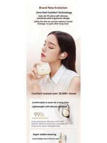 Lenovo EA370 Bone Conduction Bluetooth Headphones: Open-Ear Design, Long Battery Life, High-Quality Sports Audio, Surround Sound, Bluetooth 5.4 DPW, Directional Sound Focus, No Sound Leakage, Smart Noise Cancellation. - Black - View 6