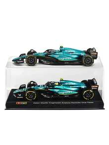 Burago 1/43 AMR23 #14 Fernando Alonso Modelo a escala de coche de carreras de Fórmula 1, modelo de coche de Fórmula 1, regalo perfecto para vacaciones, cumpleaños y colecciones - AMR23#14-Casco - Ver 7