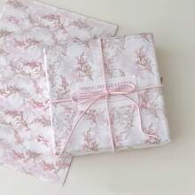 10/20 张紫色粉色风铃草图案花卉薄纸，春季花卉包装纸，轻薄礼品包装纸，适用于婚礼、生日、情人节、母亲节、迎婴派对和聚会装饰（粉色/紫色可选） - 彩色 - 查看 5