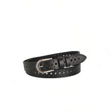Women's Vintage Mesh Web PU Belt - Adjustable Waist Belt For Retro & Bohemian Style, No-Hole Design With Alloy Buckle (Black, Coffee, 0014#2) - 咖啡 - 查看 5