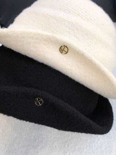 1pc Vintage Fedora Hat For Women - Elegant Folded Brim Design With Shiny Metal Accent Buckle, Stylish Ladies' Dressy Hat For Cool Seasons (Autumn/Winter) , Ideal For Daily Wear, Date, Party, Office, Outdoor Activities - Must-Have Chic Headwear Accessory For Fashion Lovers & Trendsetters Warm Accessories