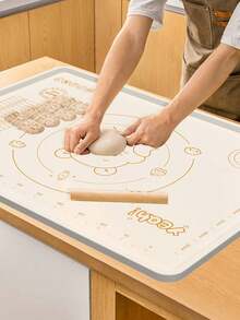 1 Piece Thickened Silicone Kneading Mat, Baking & Rolling Mat, Multi-Functional Kitchen Silicone Pad - Multicolor - View 3