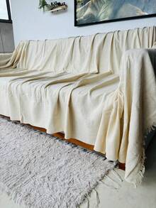 Set Of 2 Extra Large King Size Sofa Throws, Size 3 Meters X 1.80 Meters, Decorative For A Luxurious Home, 100% Cotton Reinforced Protective Cover - 原油 - 查看 5