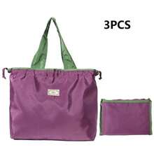 VINCAN Bolsa de compras reutilizable, bolsa de compras reutilizable resistente, diseño de caja, puede mantenerse erguida, bolsa de compras, plegable, bolsa de hombro, portátil, adecuada para compras en supermercados, gran capacidad. - Multicolor - Ver 17