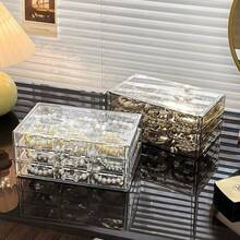 Feadily 1PCS Acrylic Jewelry Organizer Box, Jewelry Drawer Organizer With 3 Drawers 18 Grids, Bracelet Earring Holder Organizer, Clear - 透明/手鍊收納盒 - 查看 5