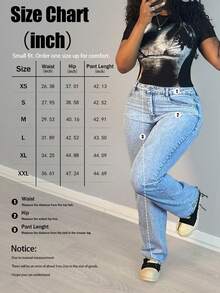 Stir-Fried Salt Washed Water Waist Ladies Jeans, Stylish, Comfortable And Versatile Fit,  Style, Classic Diagonal Pocket Design, Very Suitable For Daily Wear, Leisure Outing And Travel Straight Wide-Leg Trousers. - 黑色 - 查看 7