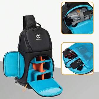 JINNUOLANG Camera Bag, Lightweight Photography Bag, Shock-Absorbing Breathable Durable Nylon, Suitable For Canon, Mirrorless Cameras, Shoulder Bag, Compact Camera Bag, DSLR Lens Storage Bag